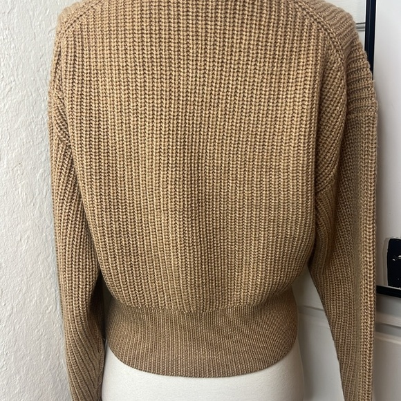 Aritzia Babaton Canbera Light Brown Merino Wool Cardigan Size XS - Picture 7 of 10